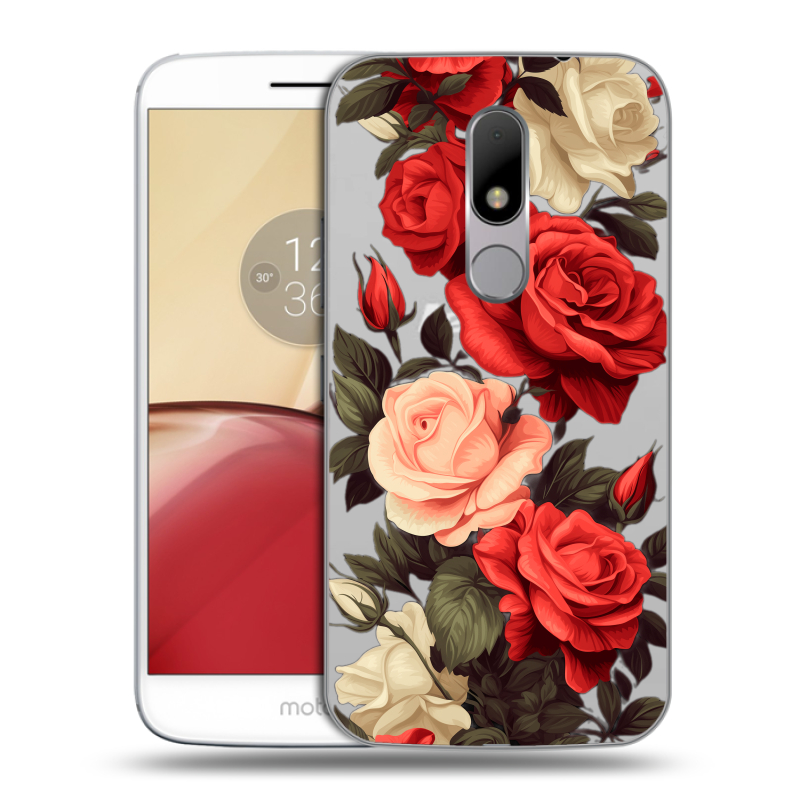 Пластиковый чехол на Lenovo Moto M с принтом Розы Пластиковый чехол на Lenovo Moto M с принтом Розы
