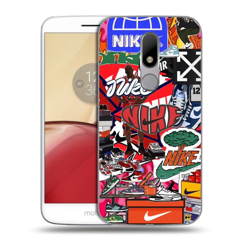 Пластиковый чехол на Lenovo Moto M с принтом Найк Nike яркий Пластиковый чехол на Lenovo Moto M с принтом Найк Nike яркий