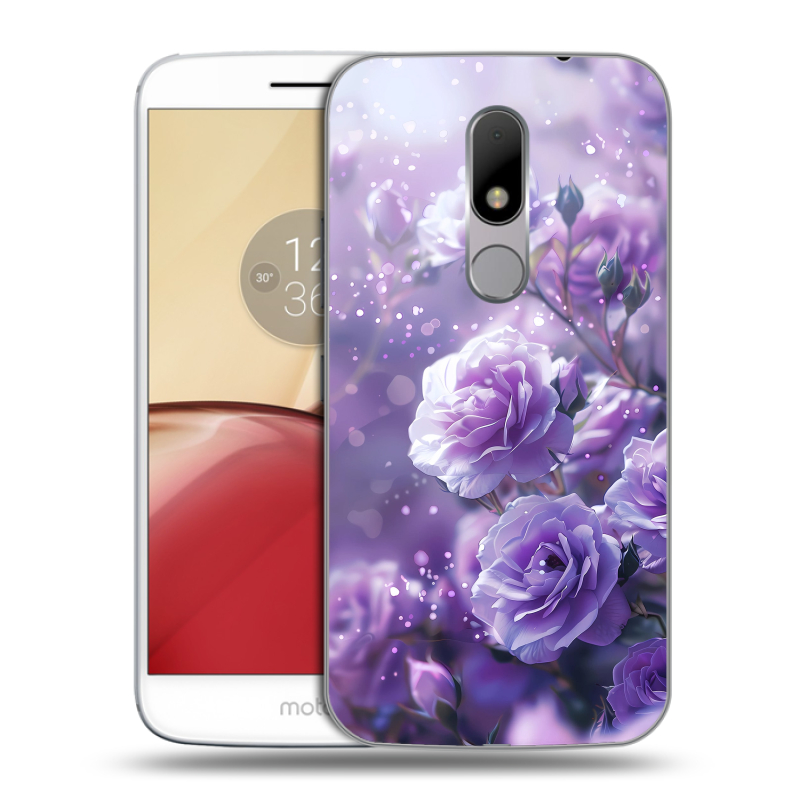 Силиконовый чехол на Lenovo Moto M с принтом Розы цветы Силиконовый чехол на Lenovo Moto M с принтом Розы цветы