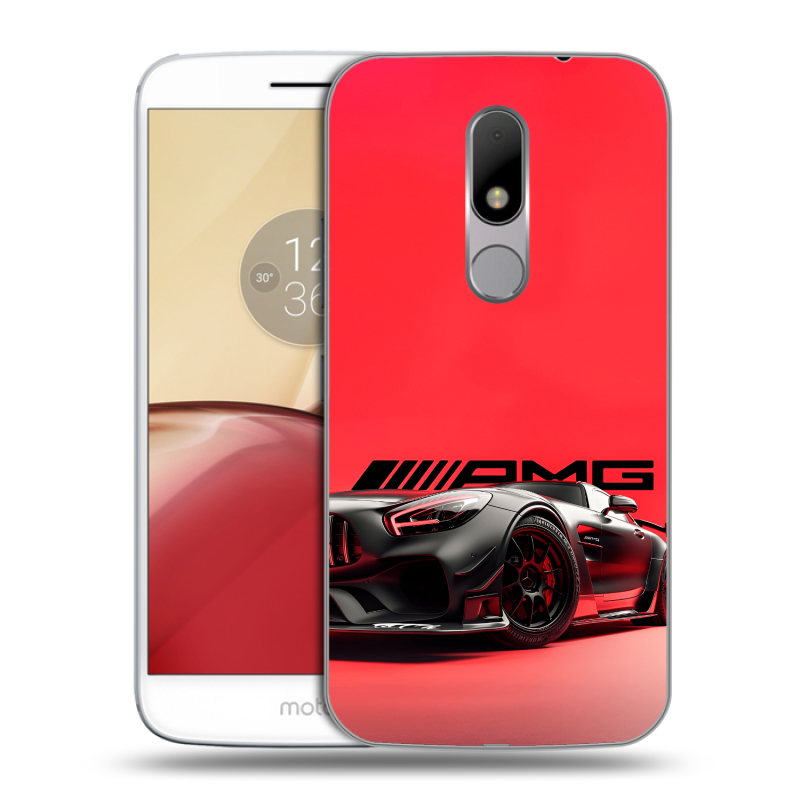 Силиконовый чехол на Lenovo Moto M с принтом Мерседес Mercedes AMG Силиконовый чехол на Lenovo Moto M с принтом Мерседес Mercedes AMG