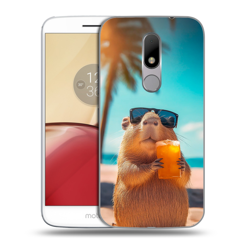 Силиконовый чехол на Lenovo Moto M с принтом Капибара Силиконовый чехол на Lenovo Moto M с принтом Капибара