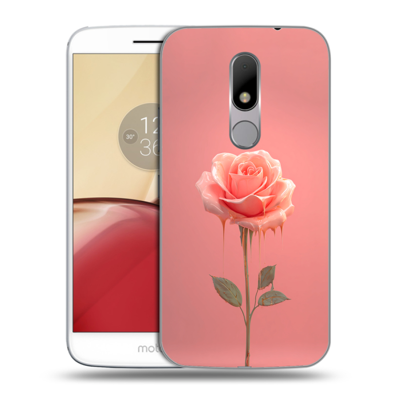 Пластиковый чехол на Lenovo Moto M с принтом Розовая роза Пластиковый чехол на Lenovo Moto M с принтом Розовая роза
