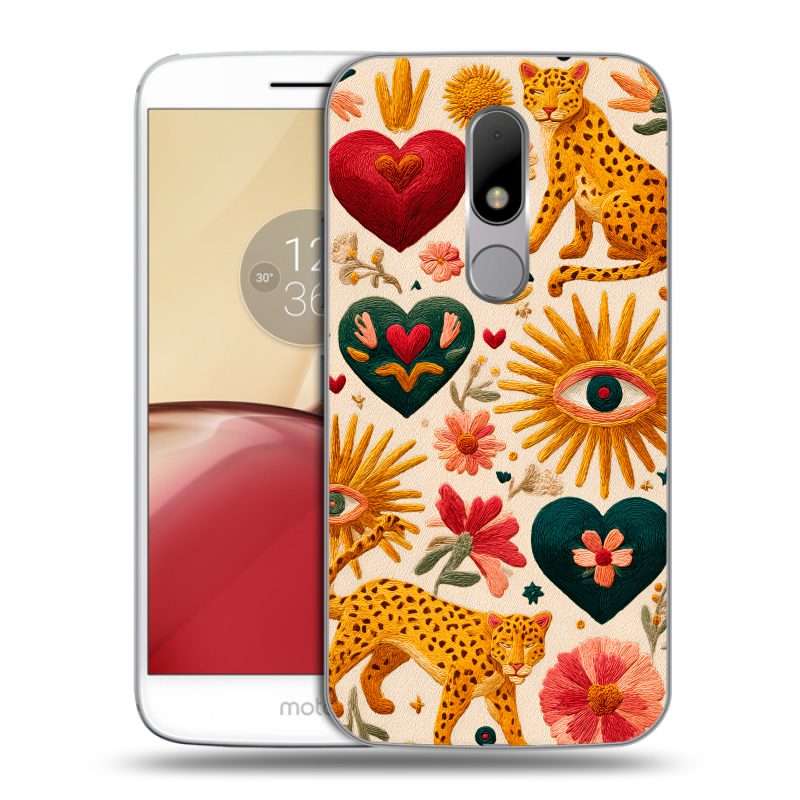Силиконовый чехол на Lenovo Moto M с принтом Модный принт Силиконовый чехол на Lenovo Moto M с принтом Модный принт
