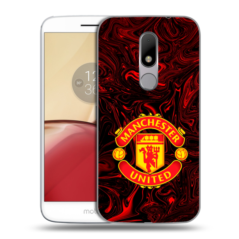 Силиконовый чехол на Lenovo Moto M с принтом Manchester United Силиконовый чехол на Lenovo Moto M с принтом Manchester United