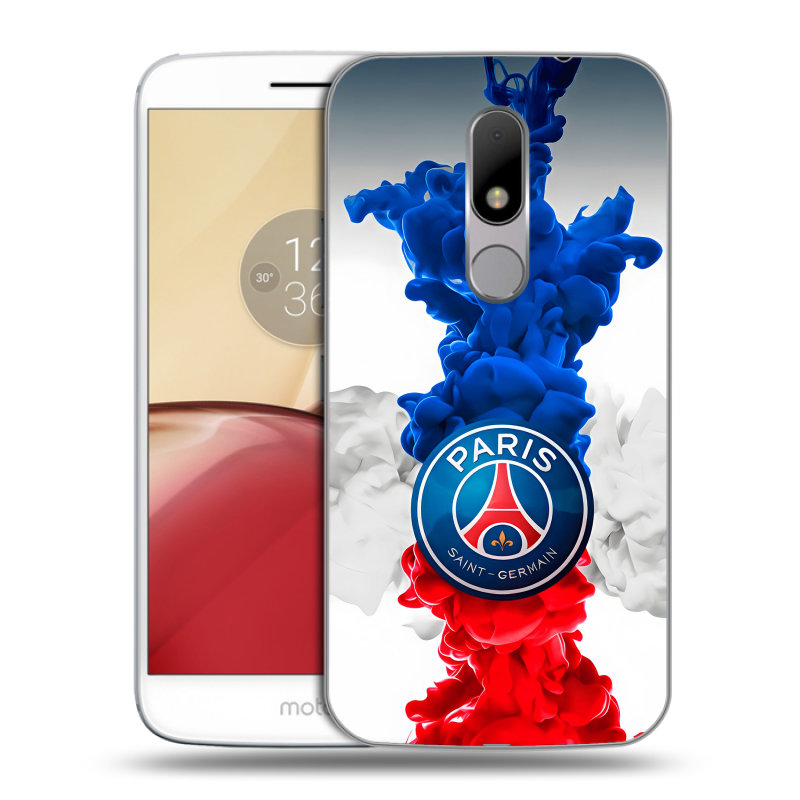 Пластиковый чехол на Lenovo Moto M с принтом PSG ПСЖ Пластиковый чехол на Lenovo Moto M с принтом PSG ПСЖ