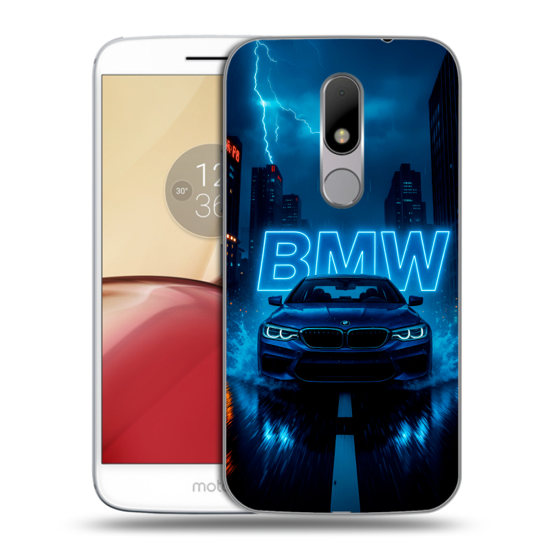 Силиконовый чехол на Lenovo Moto M с принтом BMW БМВ Силиконовый чехол на Lenovo Moto M с принтом BMW БМВ
