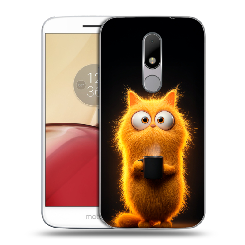 Силиконовый чехол на Lenovo Moto M с принтом Смешной кот Силиконовый чехол на Lenovo Moto M с принтом Смешной кот