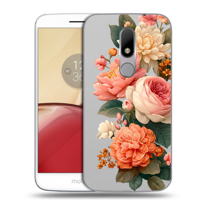 Пластиковый чехол на Lenovo Moto M с принтом цветы Пластиковый чехол на Lenovo Moto M с принтом цветы