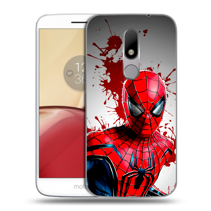 Силиконовый чехол на Lenovo Moto M с принтом Spiderman Человек паук Силиконовый чехол на Lenovo Moto M с принтом Spiderman Человек паук