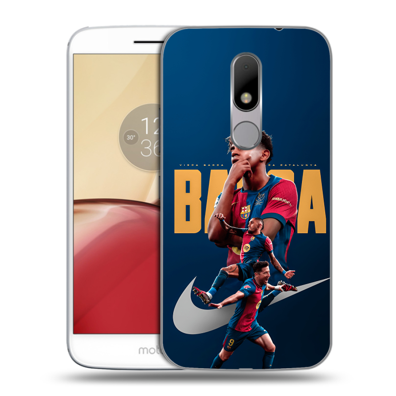 Пластиковый чехол на Lenovo Moto M с принтом Барселона Barca Yamal Пластиковый чехол на Lenovo Moto M с принтом Барселона Barca Yamal