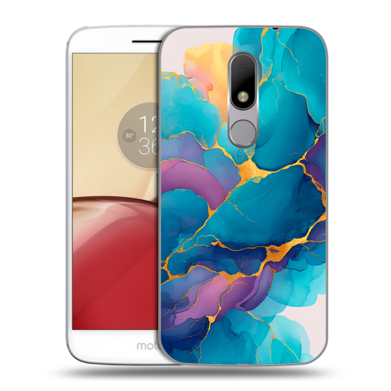 Силиконовый чехол на Lenovo Moto M с принтом Мрамор блестки Силиконовый чехол на Lenovo Moto M с принтом Мрамор блестки