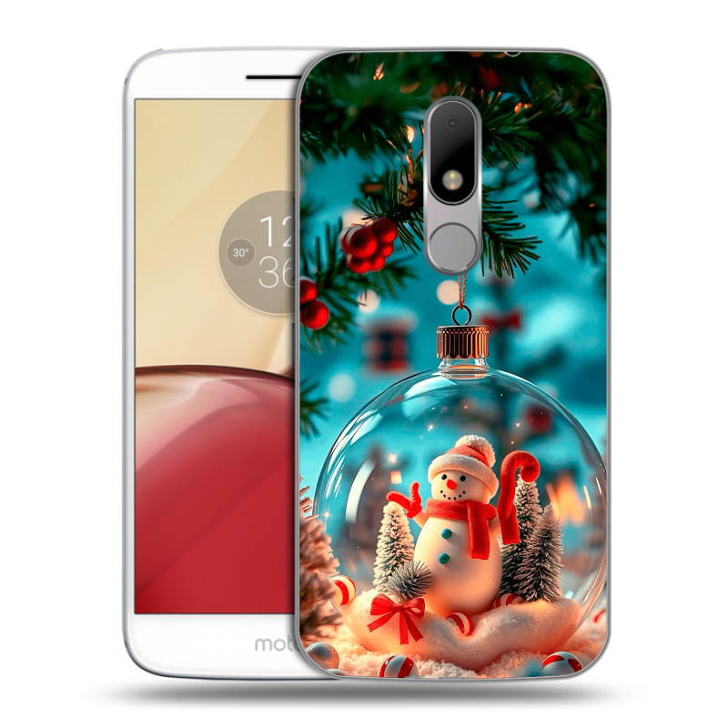 Силиконовый чехол на Lenovo Moto M с принтом Новый год Силиконовый чехол на Lenovo Moto M с принтом Новый год