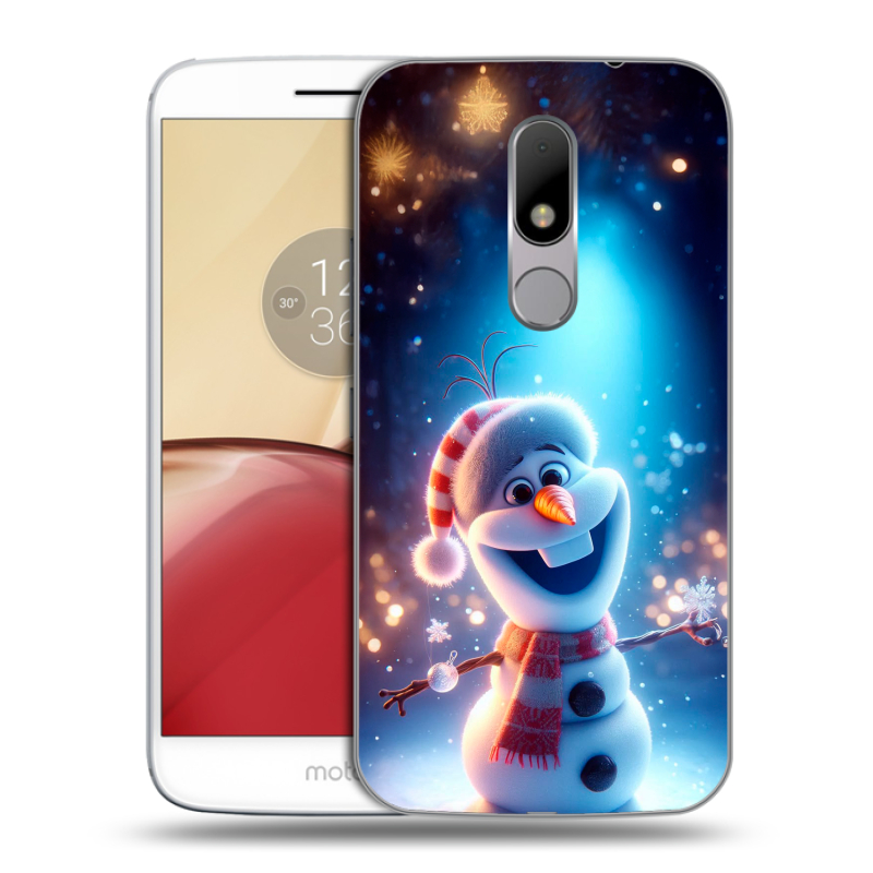 Силиконовый чехол на Lenovo Moto M с принтом Новый год Силиконовый чехол на Lenovo Moto M с принтом Новый год