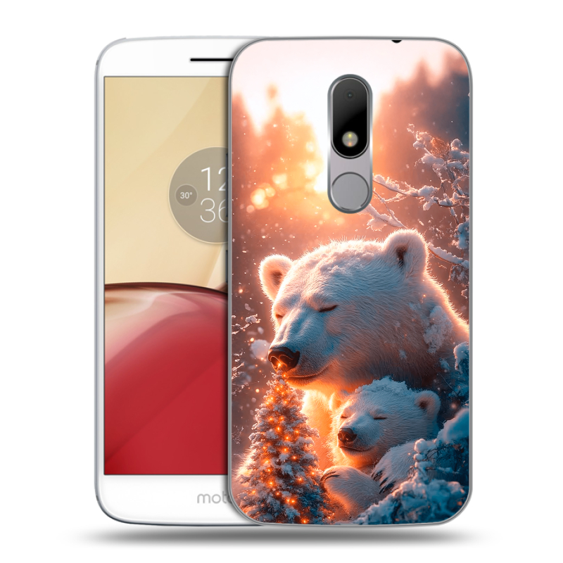 Силиконовый чехол на Lenovo Moto M с принтом Новый год Силиконовый чехол на Lenovo Moto M с принтом Новый год