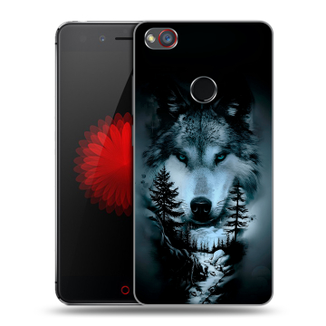 Силиконовый чехол на ZTE Nubia Z11 Mini S с принтом Лесной волк Силиконовый чехол на ZTE Nubia Z11 Mini S с принтом Лесной волк