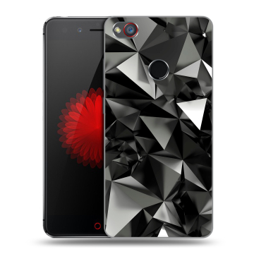 Силиконовый чехол на ZTE Nubia Z11 Mini S с принтом Черные кристаллы Силиконовый чехол на ZTE Nubia Z11 Mini S с принтом Черные кристаллы