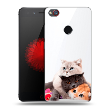 Силиконовый чехол на ZTE Nubia Z11 Mini S с принтом Кошки Силиконовый чехол на ZTE Nubia Z11 Mini S с принтом Кошки