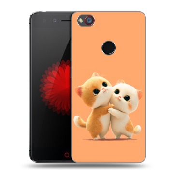 Силиконовый чехол на ZTE Nubia Z11 Mini S с принтом Милые котики Силиконовый чехол на ZTE Nubia Z11 Mini S с принтом Милые котики