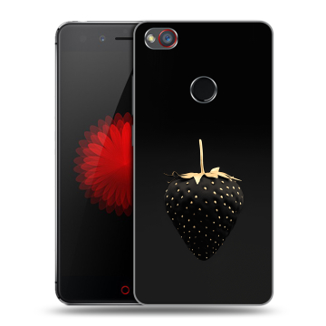 Силиконовый чехол на ZTE Nubia Z11 Mini S с принтом Черная клубника Силиконовый чехол на ZTE Nubia Z11 Mini S с принтом Черная клубника