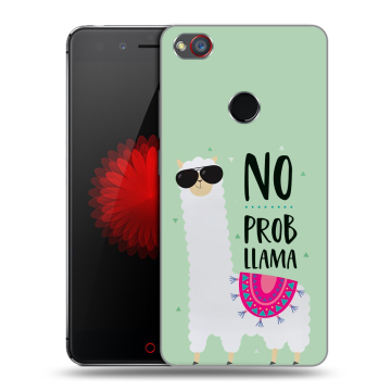 Силиконовый чехол на ZTE Nubia Z11 Mini S с принтом Лама Силиконовый чехол на ZTE Nubia Z11 Mini S с принтом Лама