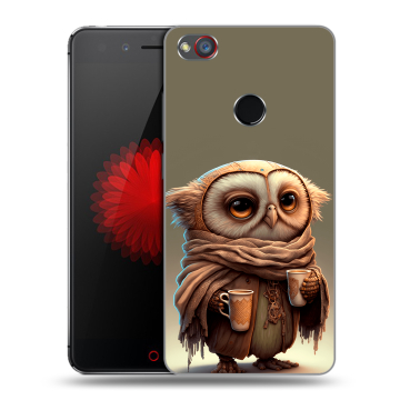 Силиконовый чехол на ZTE Nubia Z11 Mini S с принтом Сова Силиконовый чехол на ZTE Nubia Z11 Mini S с принтом Сова