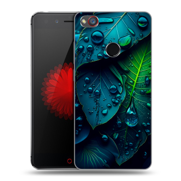 Силиконовый чехол на ZTE Nubia Z11 Mini S с принтом Листья Силиконовый чехол на ZTE Nubia Z11 Mini S с принтом Листья