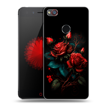 Силиконовый чехол на ZTE Nubia Z11 Mini S с принтом Розы красные