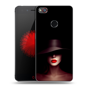 Силиконовый чехол на ZTE Nubia Z11 Mini S с принтом Девушка в шляпе