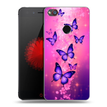 Силиконовый чехол на ZTE Nubia Z11 Mini S с принтом Бабочки
