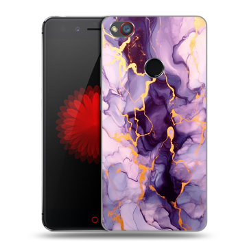 Силиконовый чехол на ZTE Nubia Z11 Mini S с принтом Мрамор