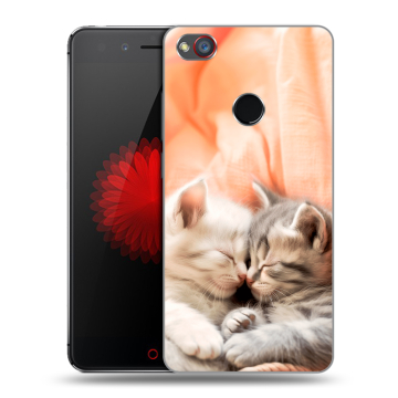 Силиконовый чехол на ZTE Nubia Z11 Mini S с принтом Котята