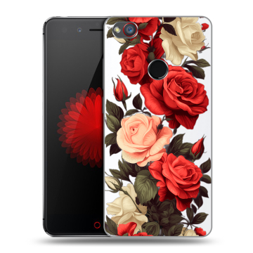 Силиконовый чехол на ZTE Nubia Z11 Mini S с принтом Розы