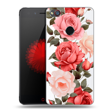 Силиконовый чехол на ZTE Nubia Z11 Mini S с принтом Розы