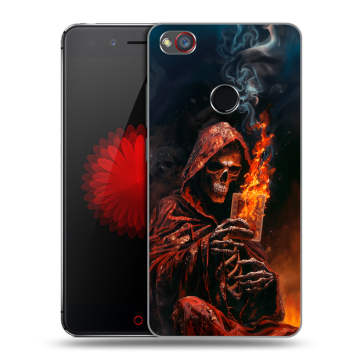 Силиконовый чехол на ZTE Nubia Z11 Mini S с принтом Скелет и карты