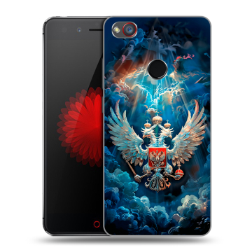 Силиконовый чехол на ZTE Nubia Z11 Mini S с принтом Герб флаг России