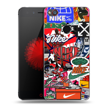 Силиконовый чехол на ZTE Nubia Z11 Mini S с принтом Найк Nike яркий