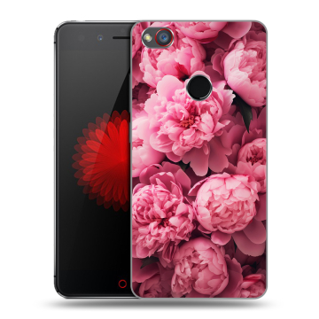 Силиконовый чехол на ZTE Nubia Z11 Mini S с принтом цветы пионы
