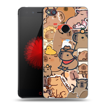 Силиконовый чехол на ZTE Nubia Z11 Mini S с принтом капибара