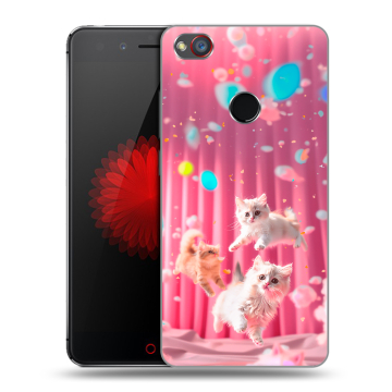 Силиконовый чехол на ZTE Nubia Z11 Mini S с принтом милые котики