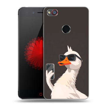 Силиконовый чехол на ZTE Nubia Z11 Mini S с принтом утка в очках