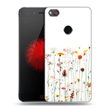 Силиконовый чехол на ZTE Nubia Z11 Mini S с принтом цветы