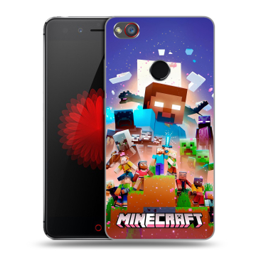 Силиконовый чехол на ZTE Nubia Z11 Mini S с принтом Майнкрафт Minecraft