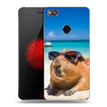 Силиконовый чехол на ZTE Nubia Z11 Mini S с принтом Капибара