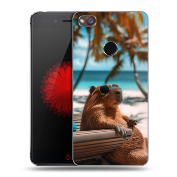 Силиконовый чехол на ZTE Nubia Z11 Mini S с принтом Капибара