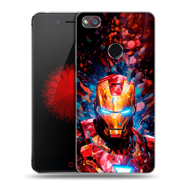 Силиконовый чехол на ZTE Nubia Z11 Mini S с принтом Железный человек Ironman