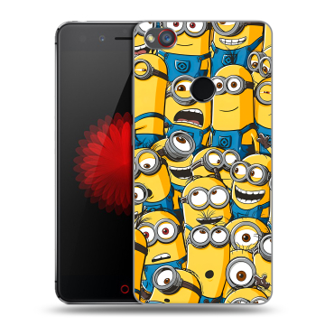 Силиконовый чехол на ZTE Nubia Z11 Mini S с принтом Миньоны