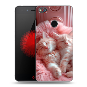 Силиконовый чехол на ZTE Nubia Z11 Mini S с принтом котята котики
