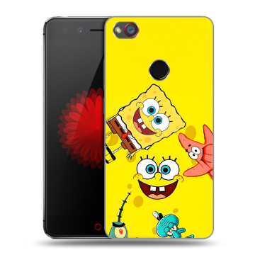 Силиконовый чехол на ZTE Nubia Z11 Mini S с принтом Спанч боб Спанчбоб