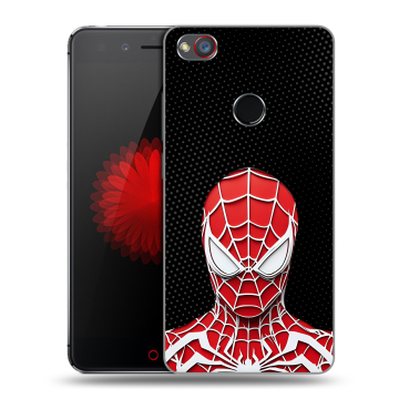 Силиконовый чехол на ZTE Nubia Z11 Mini S с принтом человек паук spiderman
