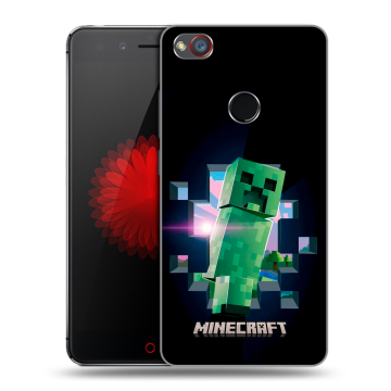 Силиконовый чехол на ZTE Nubia Z11 Mini S с принтом Майнкрафт Minecraft